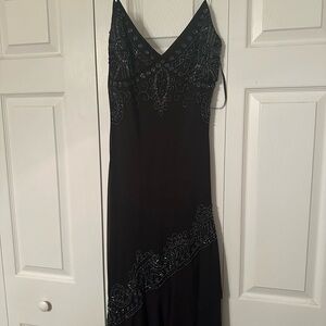Elegant Black Beaded Dress